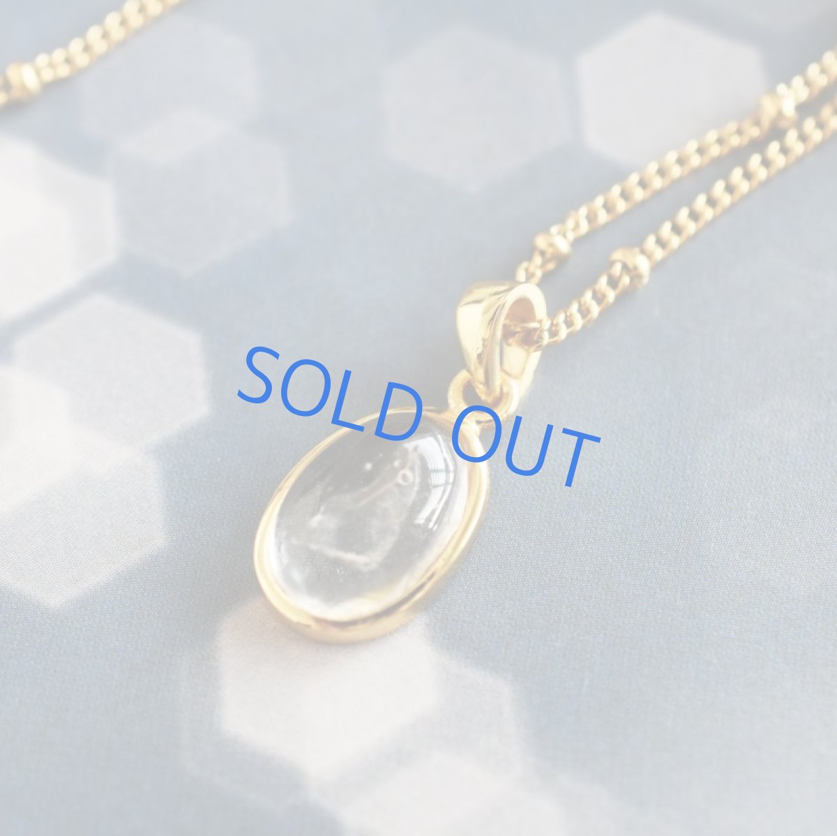 画像3: 【1点もの・B】希少石! 水入り水晶(クリスタル) 金属アレルギー対応サージカルステンレス60cm (3)