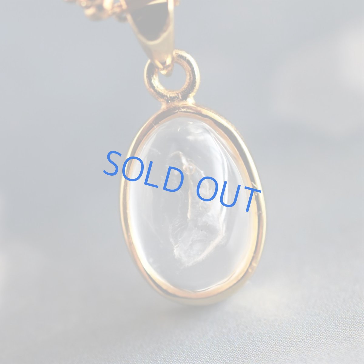 画像5: 【1点もの・B】希少石! 水入り水晶(クリスタル) 金属アレルギー対応サージカルステンレス60cm (5)