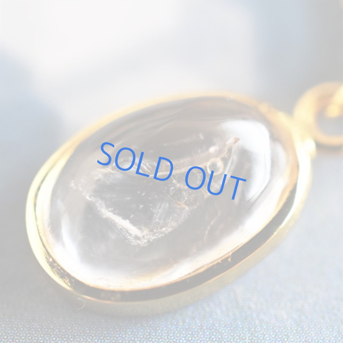 画像6: 【1点もの・B】希少石! 水入り水晶(クリスタル) 金属アレルギー対応サージカルステンレス60cm (6)