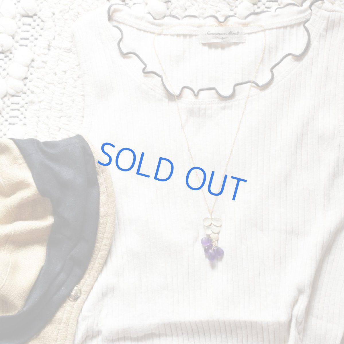 画像7: 半額SALE【各限定1・SELECT】フリンジストーン　サージカルステンレスネックレス50cm(ピンクシェル・アメジスト・クリスタル・フローライト） (7)