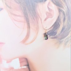 画像9: 【限定数のみ】宝石質　ミスティッククォーツ　ペアシェイプジェム　14KGFフックピアス  (9)