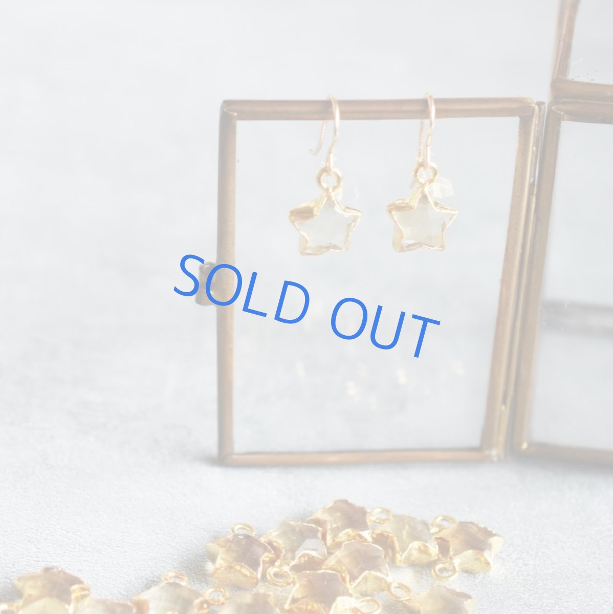 画像5: 訳あり【イヤリング変更可】星型　シトリン　スターカット　サージカルステンレスフックピアス  (5)