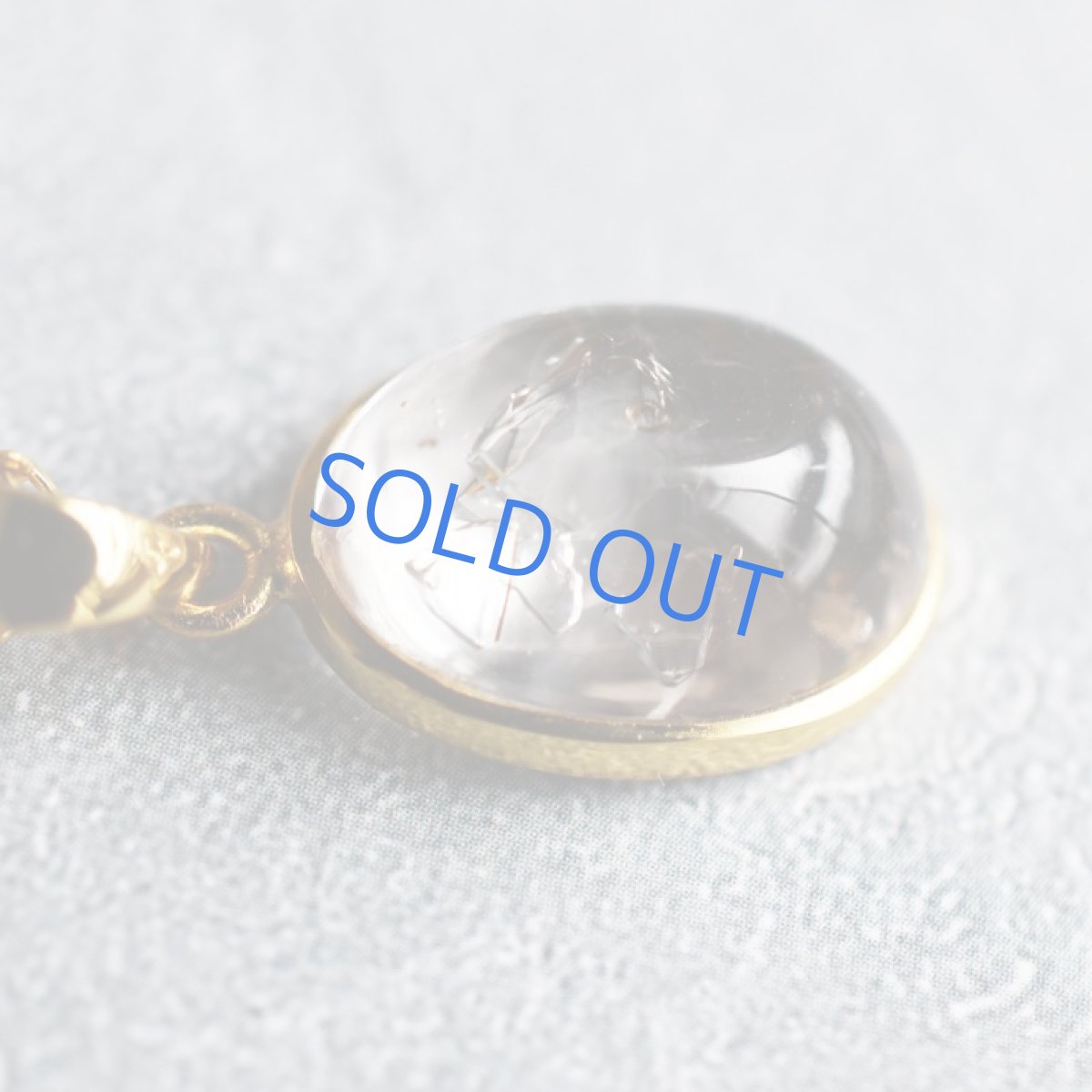 画像2: 【1点もの・C】希少石! 水入り水晶(クリスタル) サージカルステンレス50cm (2)