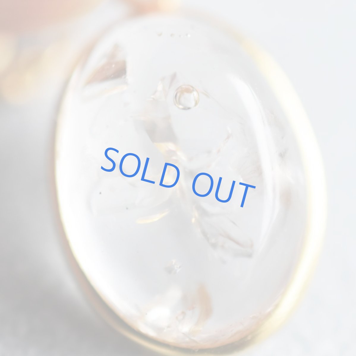 画像3: 【1点もの・C】希少石! 水入り水晶(クリスタル) サージカルステンレス50cm (3)