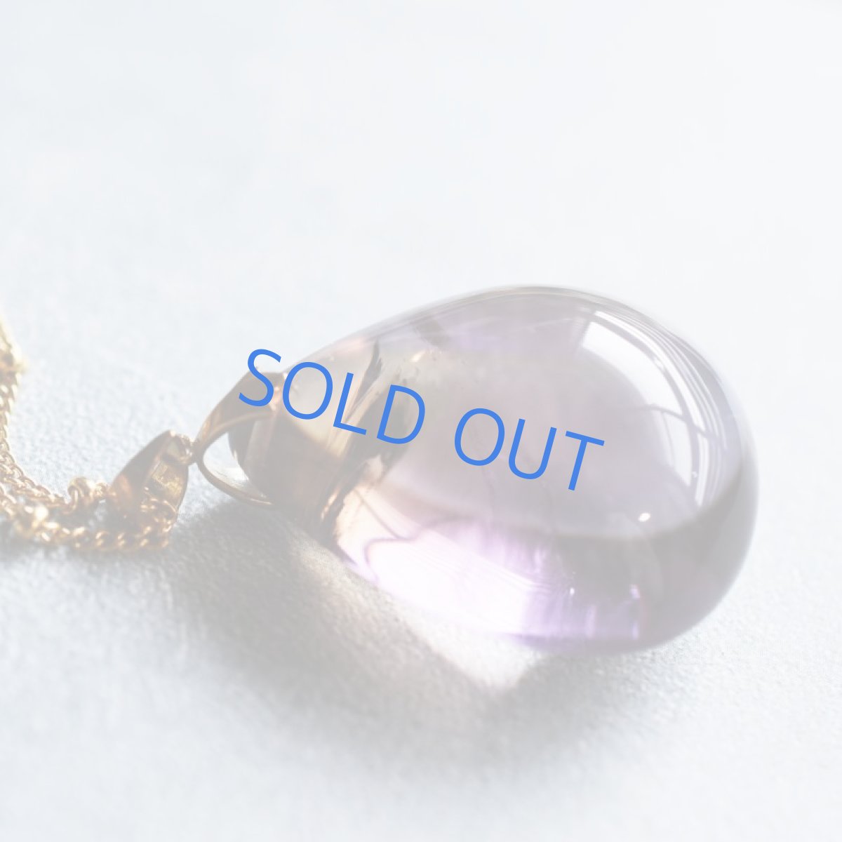 画像2: 【1点もの・A】超大粒　つるりん　ボリビア産非加熱　アメトリン　サージカルステンレスドットネックレス60cm (2)