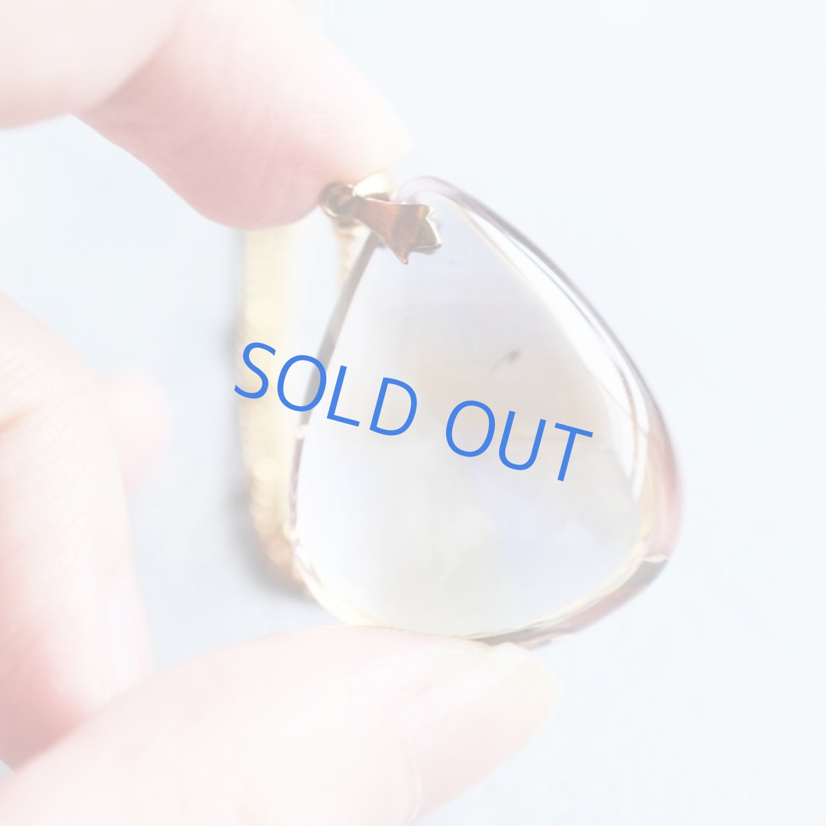 画像2: 【1点もの・B】超大粒　つるりん　ボリビア産非加熱　アメトリン　サージカルステンレスドットネックレス60cm (2)