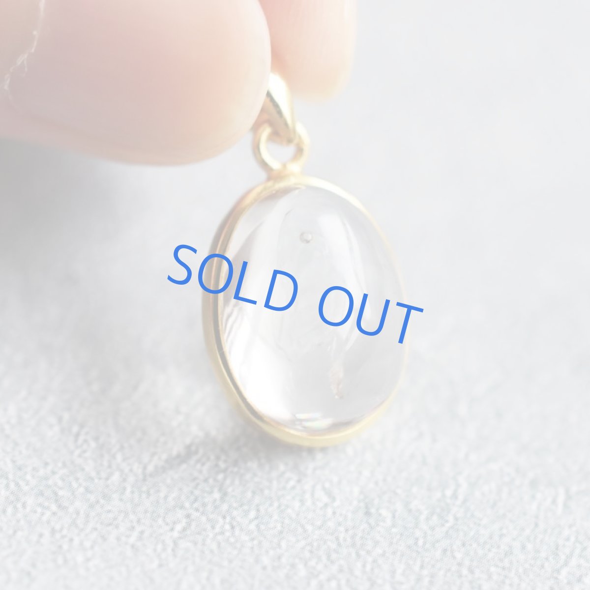 画像2: 【1点もの・A】希少石! 水入り水晶(クリスタル) サージカルステンレス50cm (2)