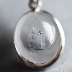 画像1: 【1点もの・D】希少石！　水入り水晶(クリスタル）　silver925ネックレス50cm (1)