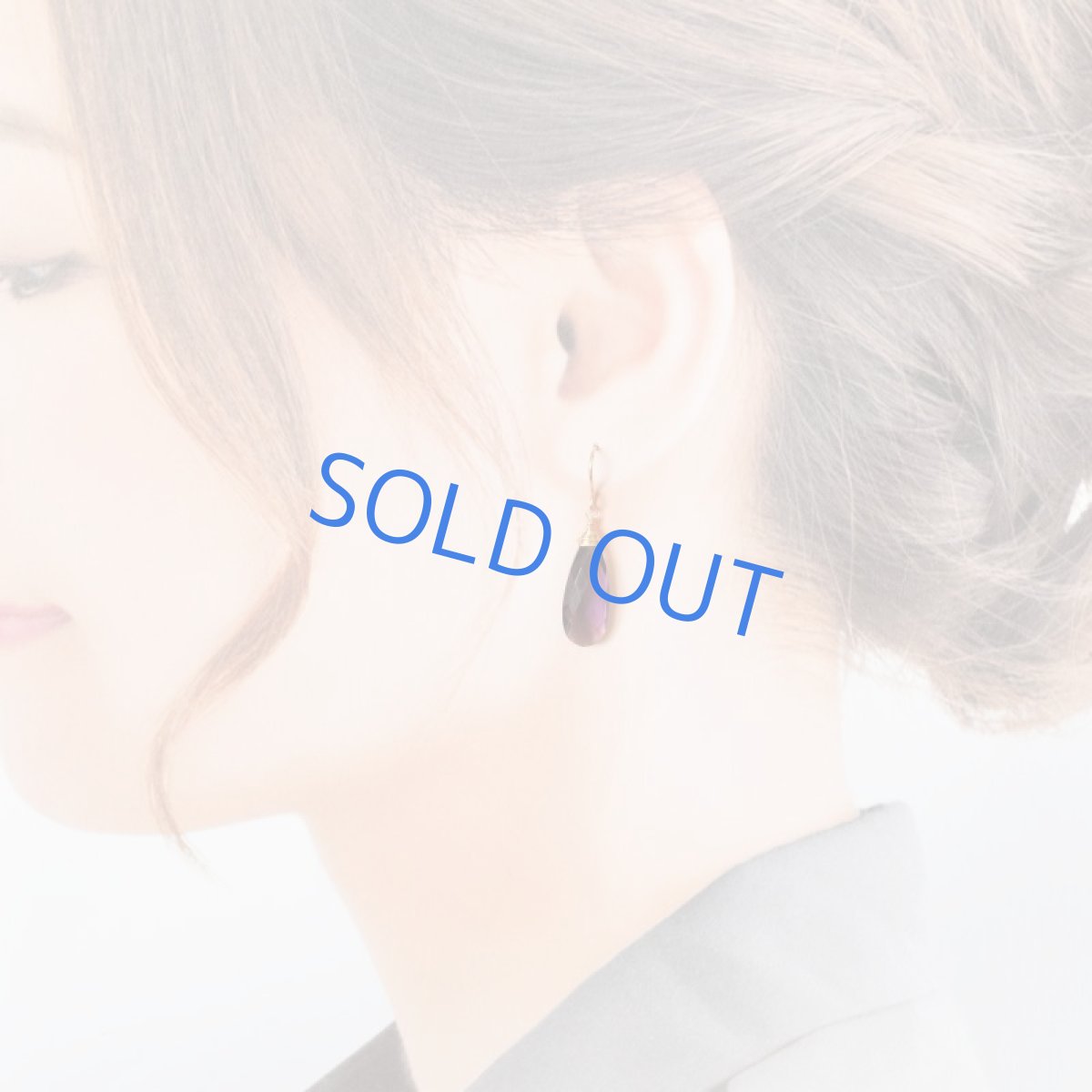 画像11: 30％OFF SALE【限定数のみ】パープルクォーツ　細長大粒ペアシェイプ　ワイヤー巻　サージカルステンレスフックピアス  (11)