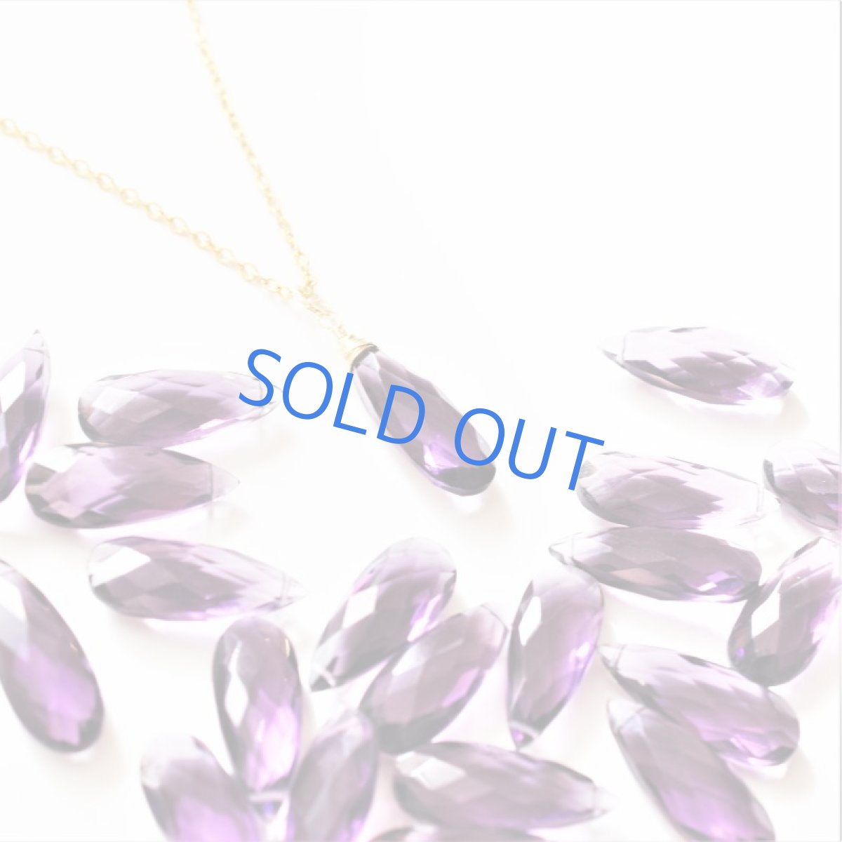 画像7: 半額SALE【限定数のみ】パープルクォーツ　細長大粒ペアシェイプ　ワイヤー巻　サージカルステンレスネックレス50cm (7)