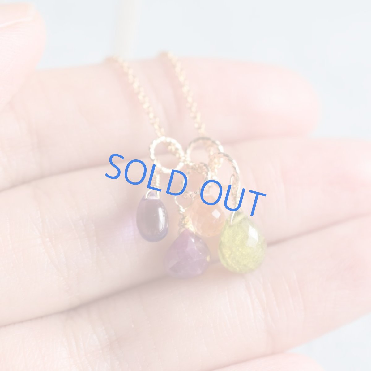 画像7: Creema特集掲載【残り2】超希少石!アイドクレース ドロップ & 各種天然石 ブーケチャーム サージカルステンレスネックレス40cm (7)