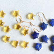 画像6: 【限定数のみ】真夜中の星　ラピスラズリ　スターカット　サージカルステンレスピアスフック (6)