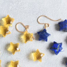 画像8: 【限定数のみ】真夜中の星　ラピスラズリ　スターカット　サージカルステンレスピアスフック (8)