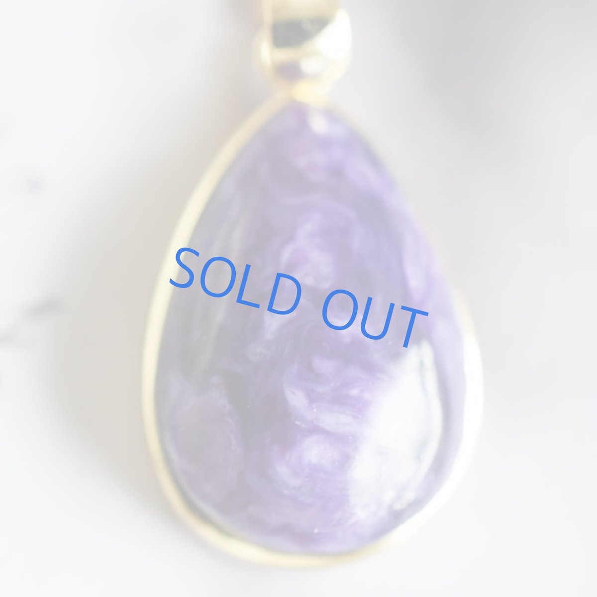 画像3: 【1点もの・A】大粒 チャロアイト カボションフレーム サージカルステンレスドットチェーン60cm (3)