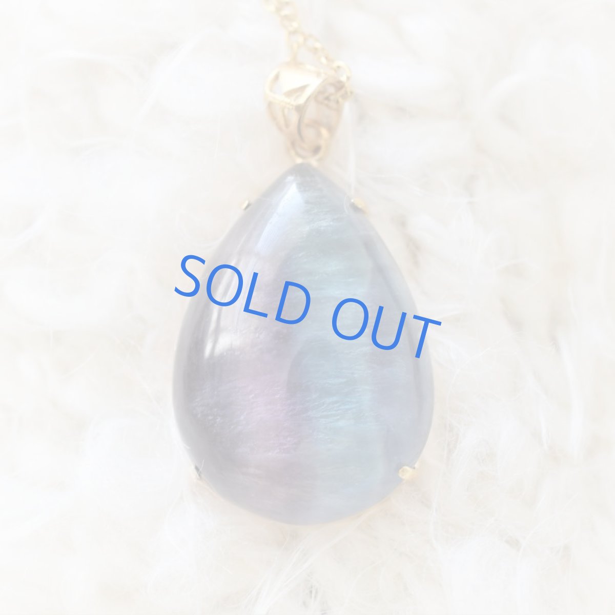 画像2: 春の新作【1点もの・フレームCA】超大粒　マルチフローライト　ペンダント　サージカルステンレス約60センチネックレス  (2)