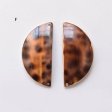 画像15: 【選べる・限定6ペア】レオパード柄シェル　ラブラドライトフリンジ　個性派ピアス（14KGF）  (15)