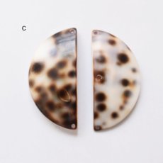 画像11: 【選べる・限定6ペア】レオパード柄シェル　ラブラドライトフリンジ　個性派ピアス（14KGF）  (11)