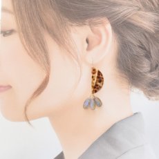 画像16: 【選べる・限定6ペア】レオパード柄シェル　ラブラドライトフリンジ　個性派ピアス（14KGF）  (16)