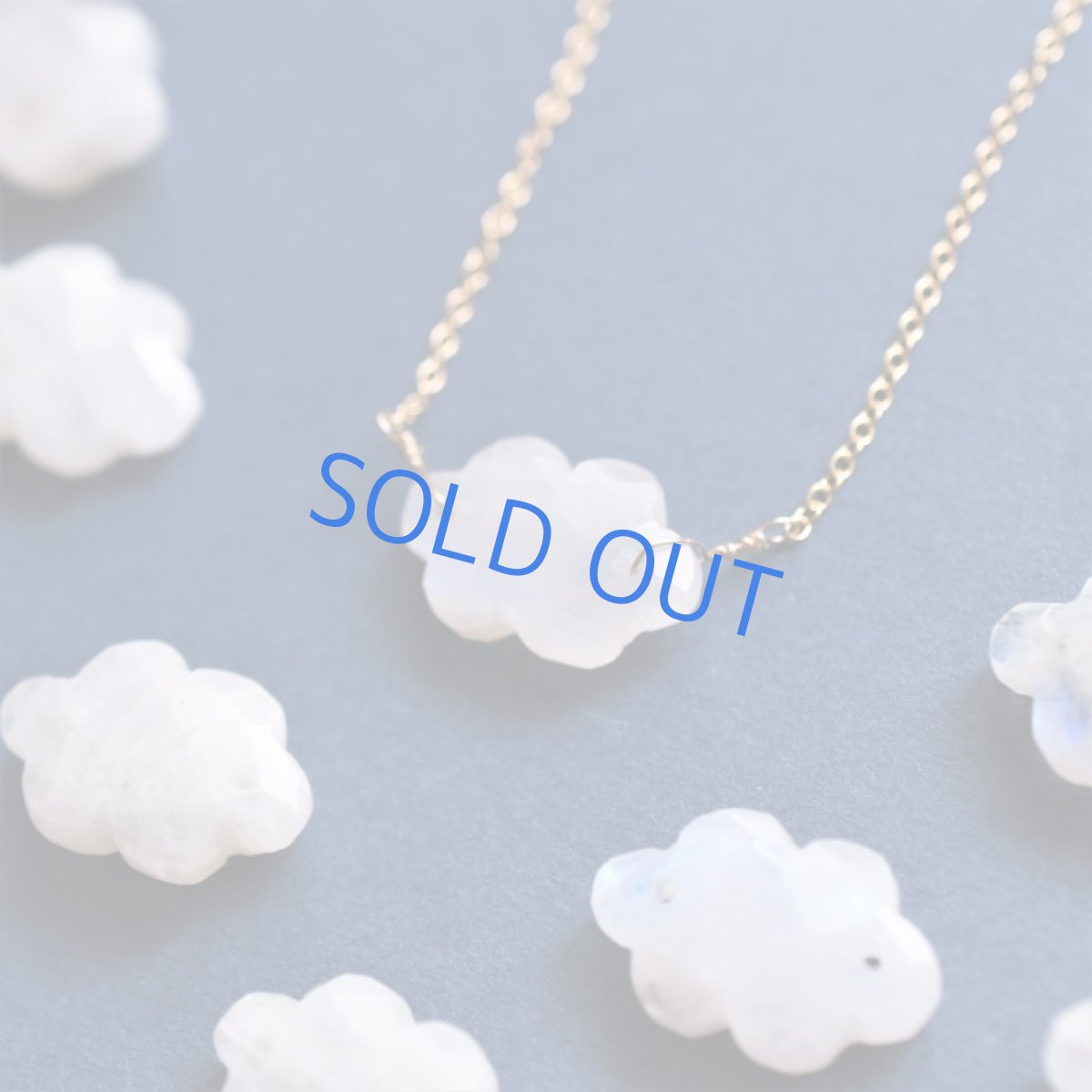 画像4: 訳ありSALE【残り2】もくもく　白い雲　レインボームーンストーン　40cmサージカルステンレスネックレス (4)