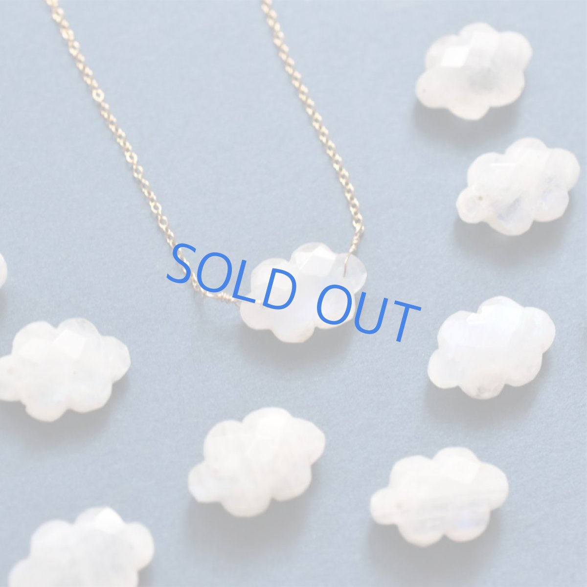 画像8: 訳ありSALE【残り2】もくもく　白い雲　レインボームーンストーン　40cmサージカルステンレスネックレス (8)
