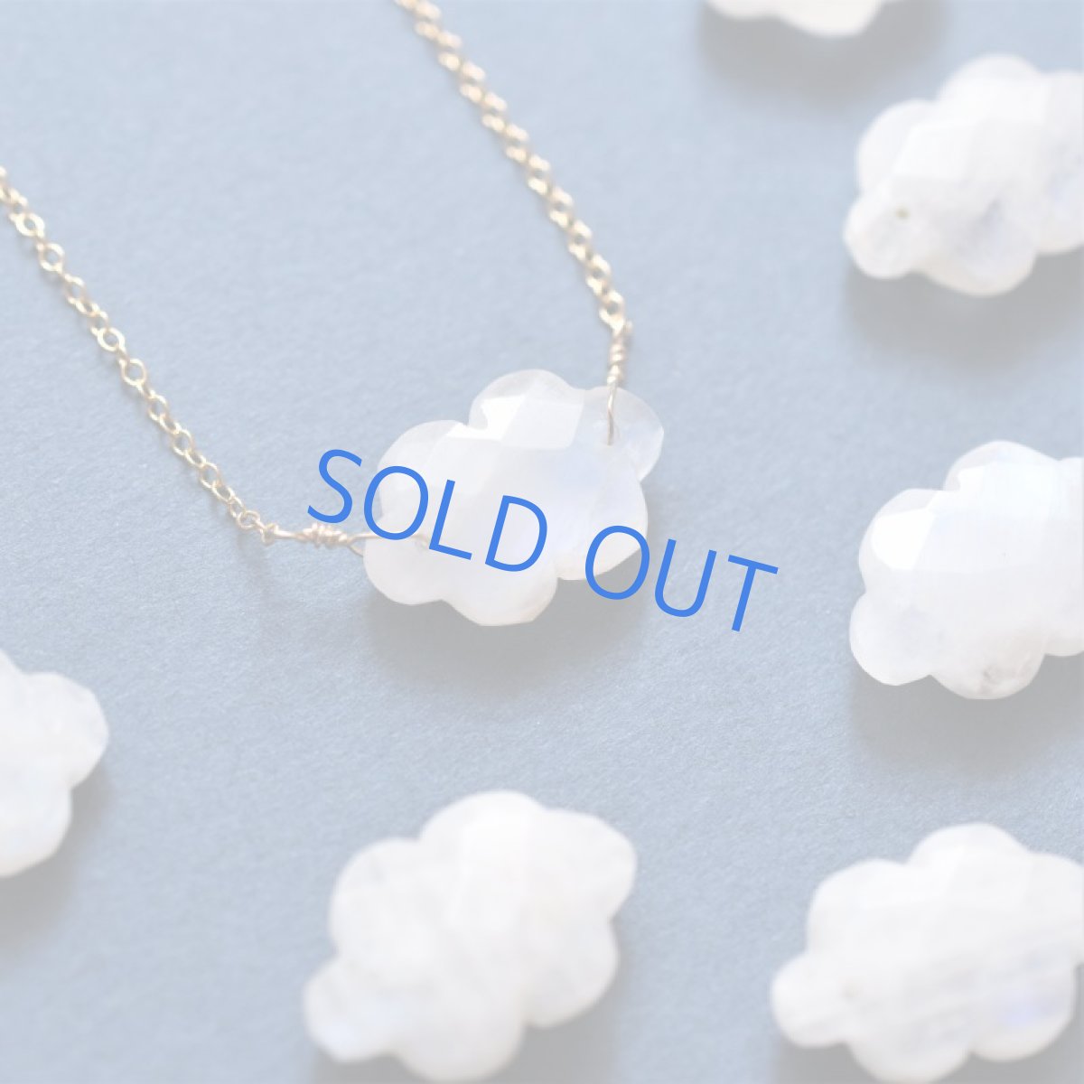 画像7: 訳ありSALE【残り2】もくもく　白い雲　レインボームーンストーン　40cmサージカルステンレスネックレス (7)