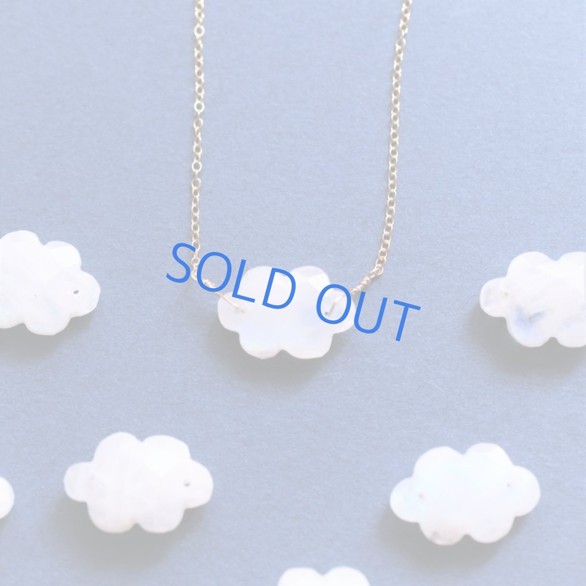 画像3: 訳ありSALE【残り2】もくもく　白い雲　レインボームーンストーン　40cmサージカルステンレスネックレス (3)