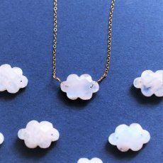 画像3: 夏の新作【残り24】もくもく　白い雲　レインボームーンストーン　40cm14KGFネックレス (3)