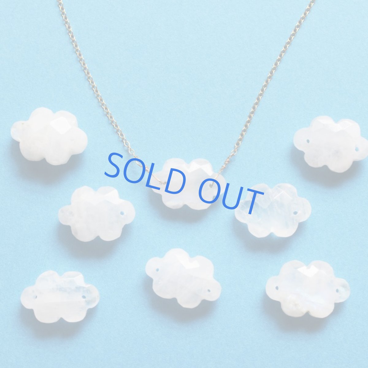 画像6: 訳ありSALE【残り2】もくもく　白い雲　レインボームーンストーン　40cmサージカルステンレスネックレス (6)