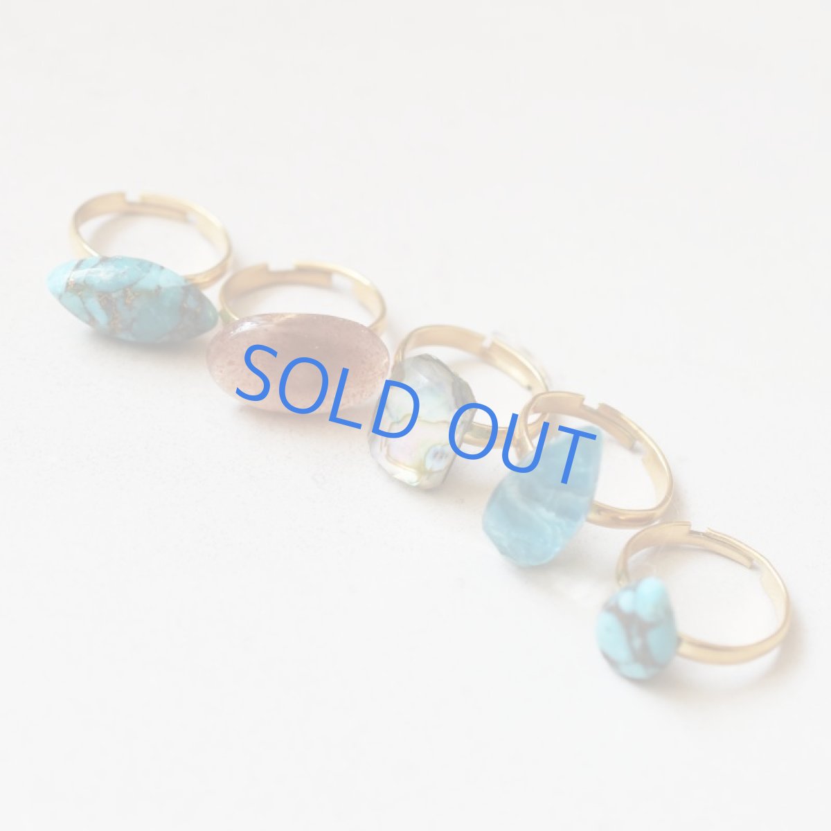 画像5: 半額SALE【限定1・フリーサイズ】アバロンシェルクリスタル レクタングル サージカルステンレス(指輪)  (5)