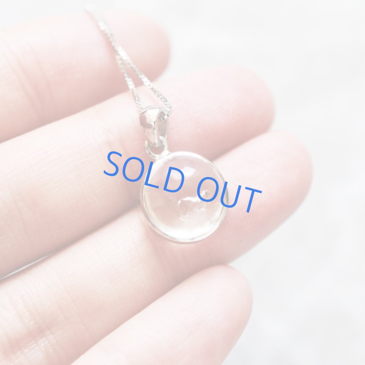 画像6: 夏の新作【1点もの・A】希少石！　水入り水晶(クリスタル）　Silver925スライドチェーン　45cm (6)