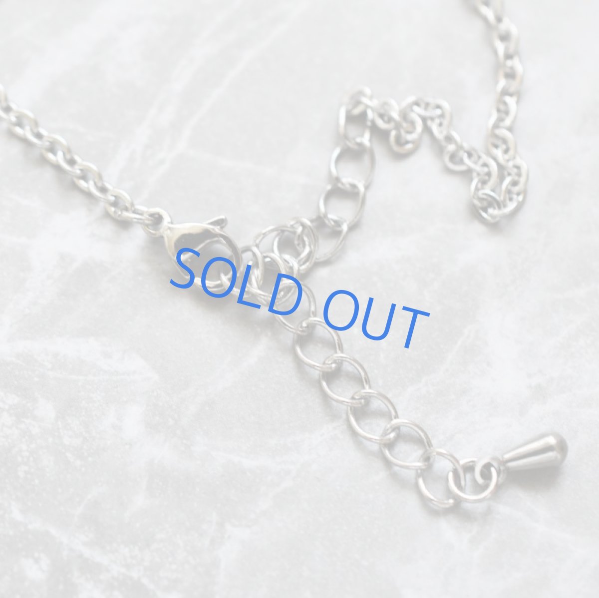 画像7: 夏の新作【1点もの・B】希少石! 水入り水晶(クリスタル) シルバーサージカルステンレスチェーン 45+5cm  (7)