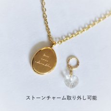 画像8: 【限定数】サージカルステンレス　レタリングコイン　ハートクリスタル　ネックレス（シルバー・ゴールド）45cm (8)