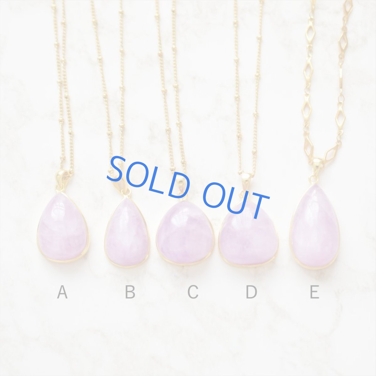 画像2: 初秋新作【残りAのみ】9月誕生石！超大粒　アフガニスタン産　クンツァイト　サージカルステンレスネックレス  (2)