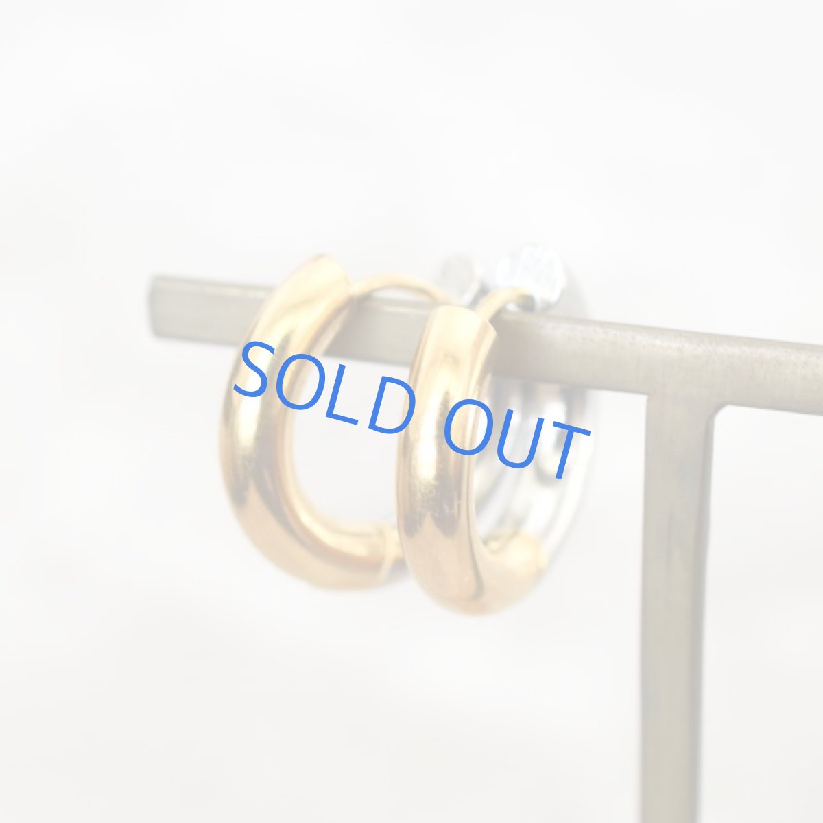 画像5: 冬の新作【316Lサージカルステンレス】バイカラー　ゴールド＆シルバー　リバーシブル　チャンキーフープピアス  (5)