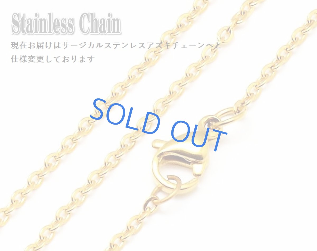 画像2: 半額SALE【残り1】クロムダイオプサイド フリンジ フラワーデザイン サージカルステンレス約50cmチェーンネックレス (2)