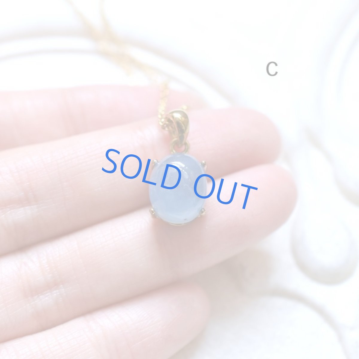 画像12: 【残りE】大粒　アクアマリン　ティア型　カボション　サージカルステンレス50cmネックレス  (12)