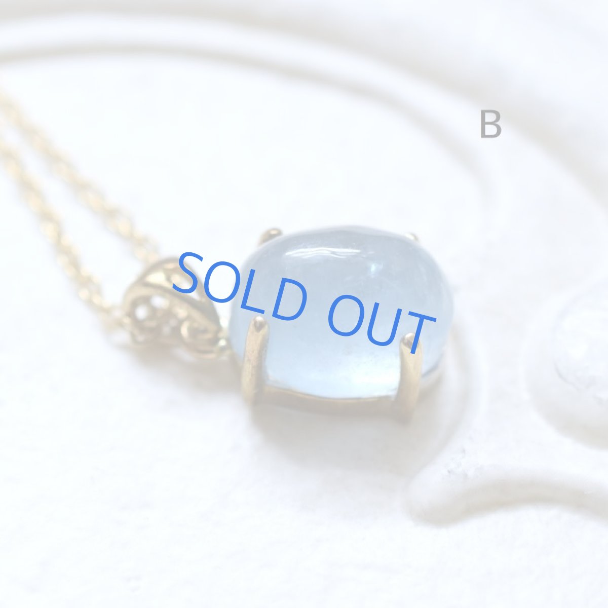 画像8: 【残りE】大粒　アクアマリン　ティア型　カボション　サージカルステンレス50cmネックレス  (8)