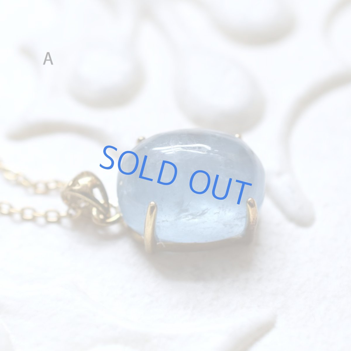 画像5: 【残りE】大粒　アクアマリン　ティア型　カボション　サージカルステンレス50cmネックレス  (5)