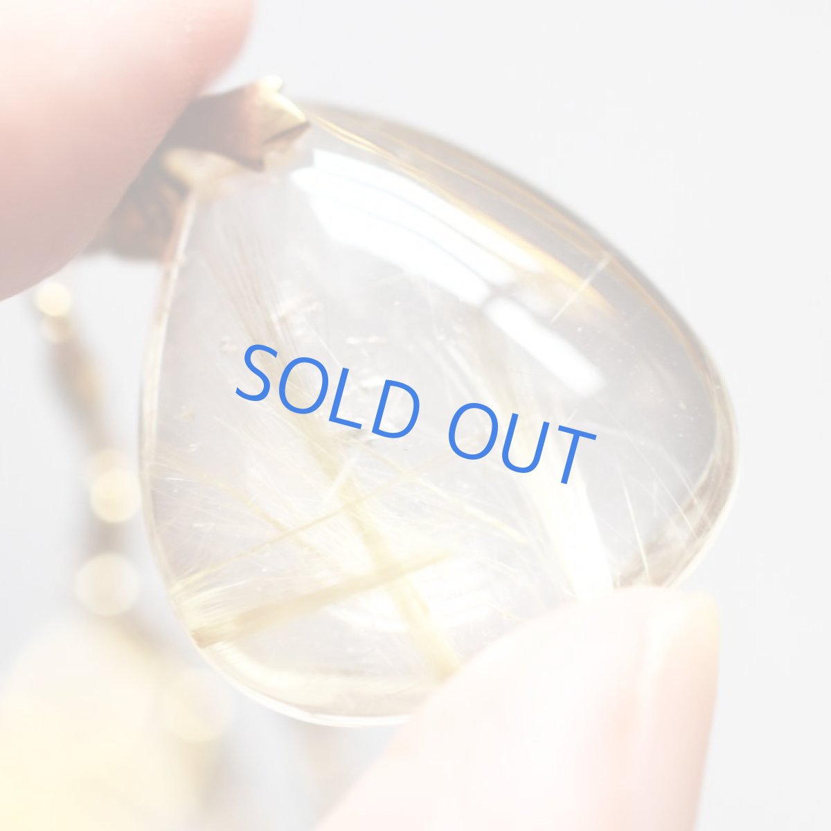 画像5: 春の新作【1点もの】超大粒　タイチン　ゴールドルチルクォーツ　サージカルステンレスネックレス  (5)