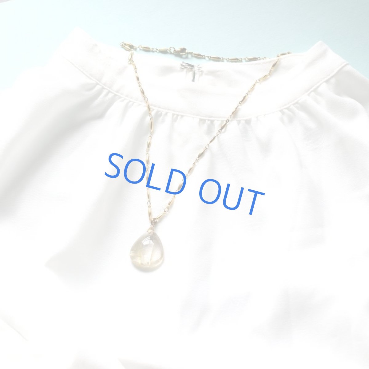 画像7: 春の新作【1点もの】超大粒　タイチン　ゴールドルチルクォーツ　サージカルステンレスネックレス  (7)