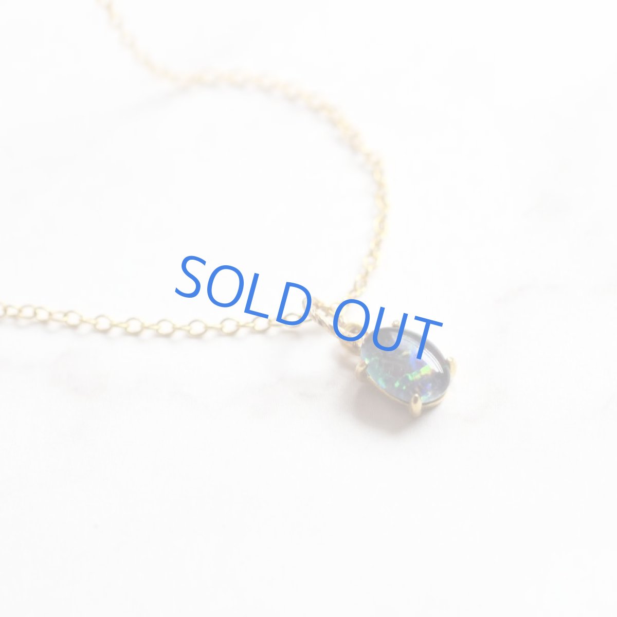 画像3: 初夏の新作【1点もの】希少 オーストラリア産 ブラックオパール トリプレットカボション 14KGF40cmネックレス (3)