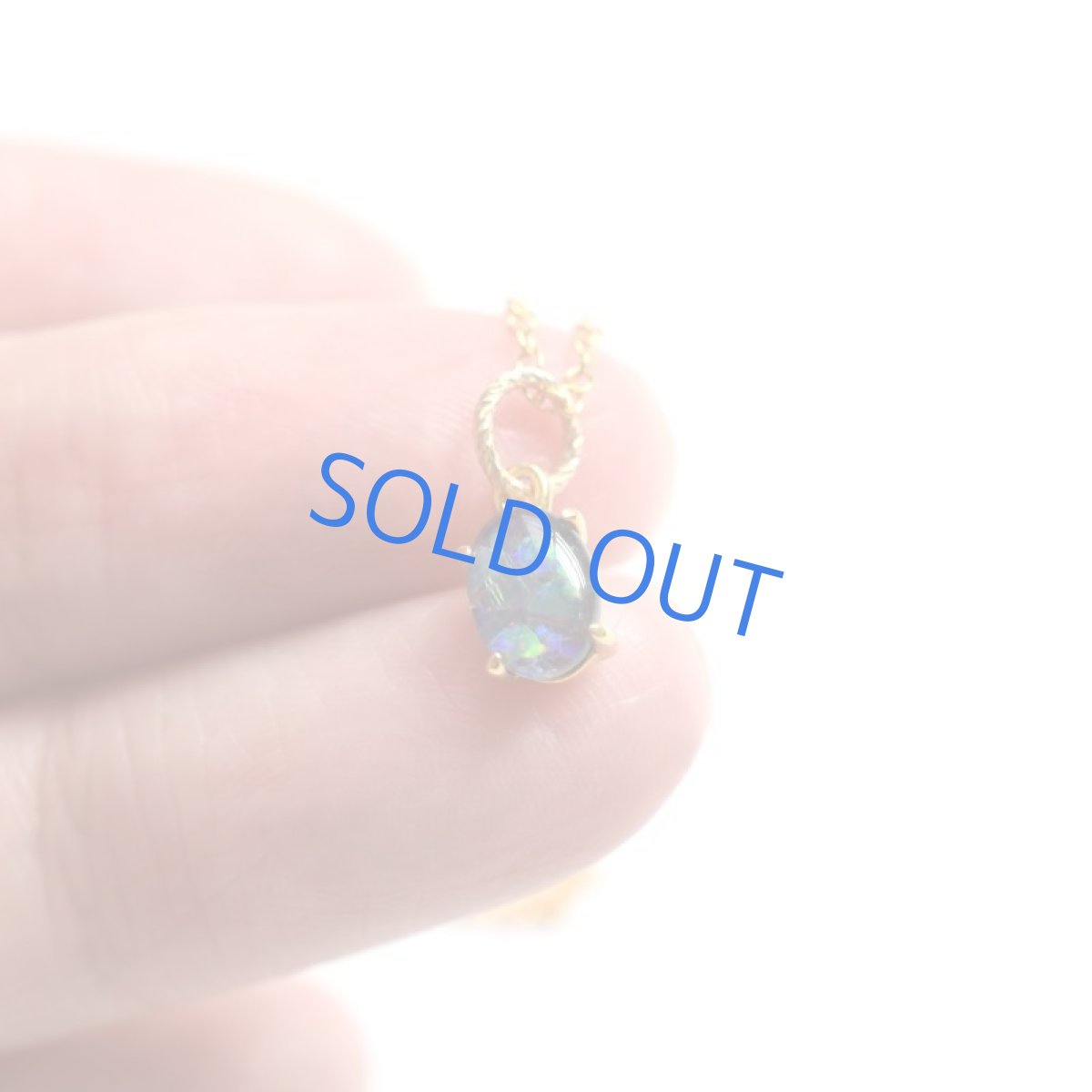 画像5: 初夏の新作【1点もの】希少 オーストラリア産 ブラックオパール トリプレットカボション 14KGF40cmネックレス (5)