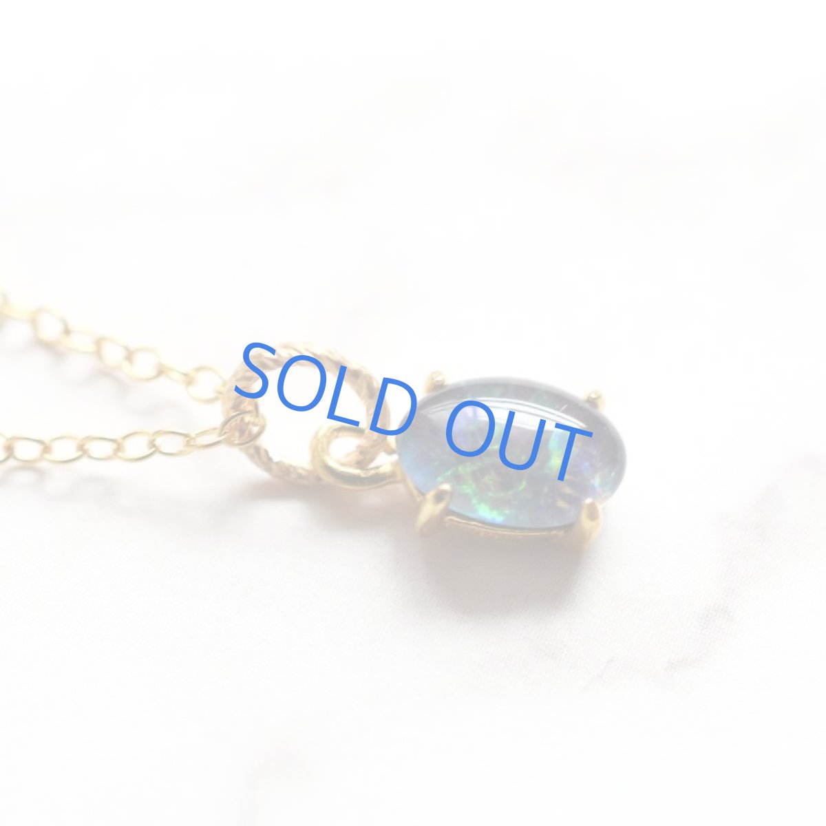 画像2: 初夏の新作【1点もの】希少 オーストラリア産 ブラックオパール トリプレットカボション 14KGF40cmネックレス (2)