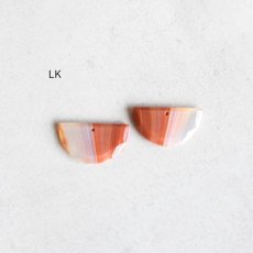 画像17: 【選べる・L】レア！　バンデッドアゲート　オレンジ　サージカルステンレスフックピアス (17)