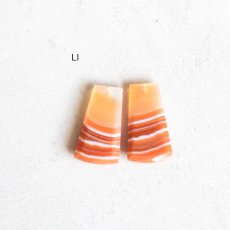 画像15: 【選べる・L】レア！　バンデッドアゲート　オレンジ　サージカルステンレスフックピアス (15)
