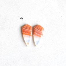 画像18: 【選べる・L】レア！　バンデッドアゲート　オレンジ　サージカルステンレスフックピアス (18)