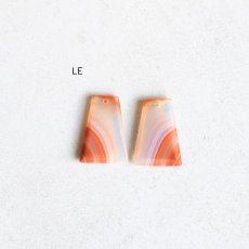 画像11: 【選べる・L】レア！　バンデッドアゲート　オレンジ　サージカルステンレスフックピアス (11)