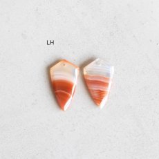 画像14: 【選べる・L】レア！　バンデッドアゲート　オレンジ　サージカルステンレスフックピアス (14)