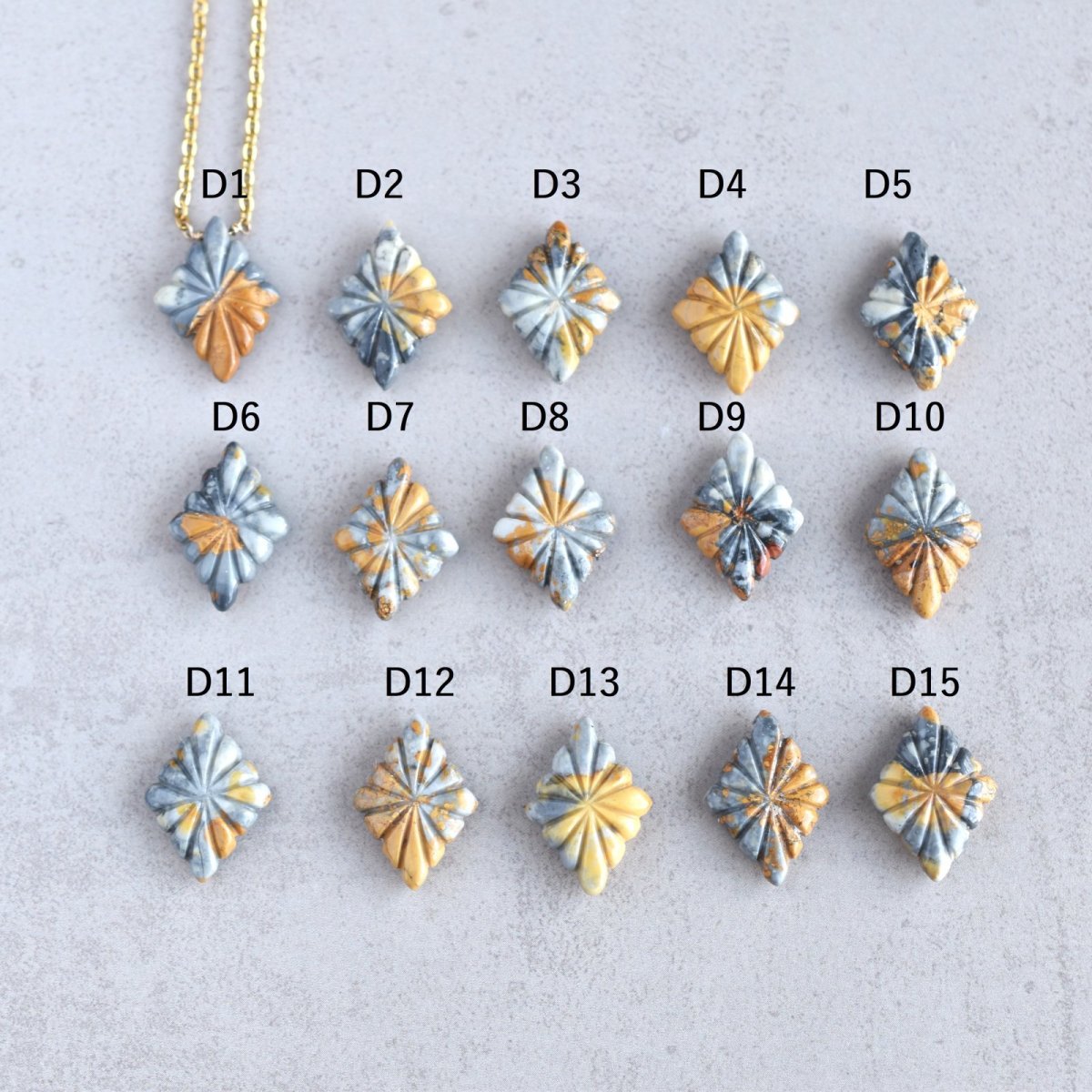 画像8:  秋の新作【残り27】世界で一つだけ　マリガノジャスパー　サージカルステンレスネックレス40cm  (8)