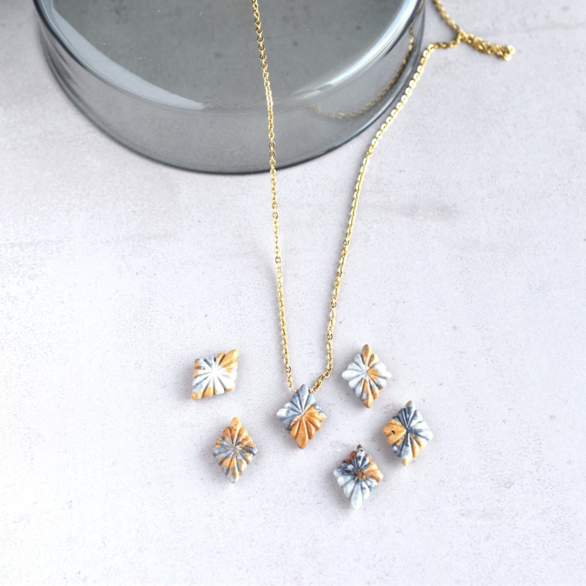 画像13:  秋の新作【残り27】世界で一つだけ　マリガノジャスパー　サージカルステンレスネックレス40cm  (13)